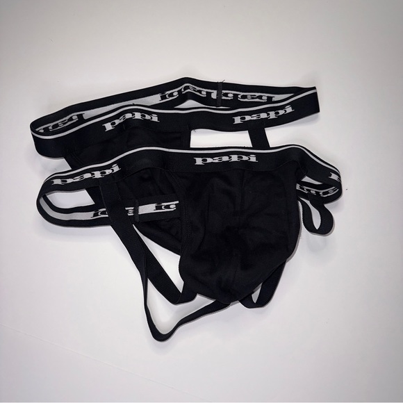 papi Men's two Jockstrap, Athletic Supporter, Breathable Male Workout Underwear - Picture 4 of 5